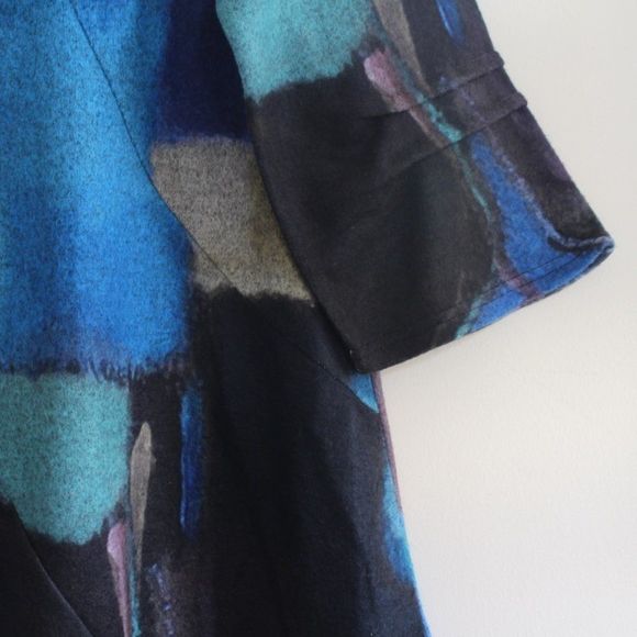 Damee Colorblock Turtleneck Tunic‎ Women's S Oversized Boxy Lagenlook Arttowear - Picture 5 of 11